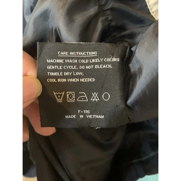 Fleet Street Women's XL Navy Blue Hooded Raincoat Parka Jacket Full Zip Lined - Picture 5 of 5